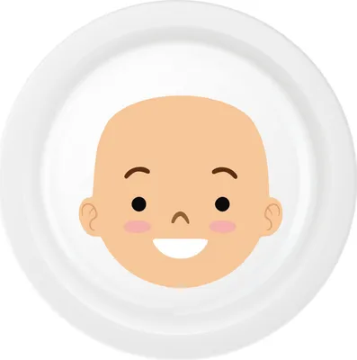 Produktbild von Dooky 6228350, Baby-Teller, Rund, Polypropylen, Weiß, Gelb