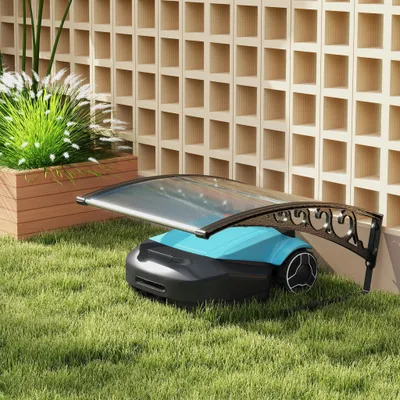 Produktbild von YZNAHRE Mähroboter Garage Kunststoff Garage Dach Schutzüberdachung Unterstand Überdachung für Rasenmäher Roboter Rasenroboter rasenmähroboter, 103x81x33 cm