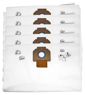Image de Lot de 5 sacs filtrant en tissu MAKITA P-78293 pour aspirateur MAKITA VC3511L