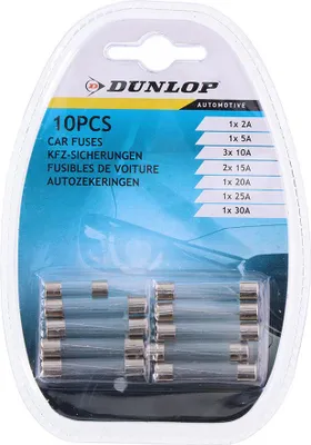 Obrázek produktu pro DUNLOP Pojistky skleněné 10 ks