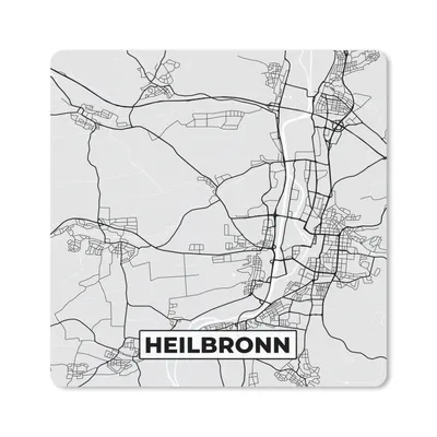 Produktbild von MuchoWow® Mauspad Mousepad Karte - Stadtplan - Deutschland - Heilbronn 20x20 cm - Mousepads - Maus Mat - Pad - Mausunterlage - Desk Mat - Bureauartikeln