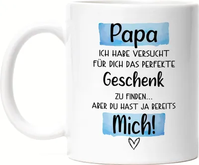 Produktbild von Papa Geschenk Tasse Mit Spruch Vatertag Geschenkidee Humor Sarkasmus Vater Papi