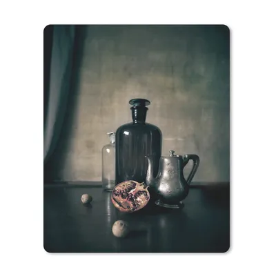 Produktbild von MuchoWow® Mauspad Mousepad Stilleben - Flasche - Obst 30x40 cm - Mousepads - Maus Mat - Pad - Mausunterlage - Mausmatten