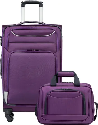 Produktbild von COOLIFE Koffer Trolley Reisekoffer 4 Rollen Handgepäck TSA-Schloss Schwarz+blau