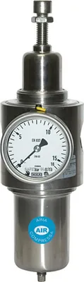 Produktbild von Riegler Edelstahl-Filterregler 1.4404, rücksteuerbar, G 1/4, 1,0 - 15 bar