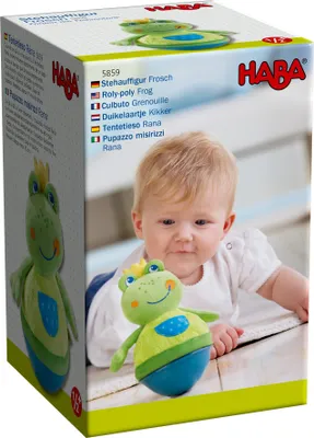 Immagine prodotto di HABA Rana figura in piedi, peluche, figura morbida, figura oscillante, giocattolo, 5859