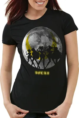 Produktbild von style3 Sailor Senshi T-Shirt Damen mond mondstein moon luna mars planet anime, Farbe:Schwarz, Größe:M
