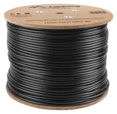 Produktbild von Lanberg LCU6-21CU-0305-BK, 305 m, Cat6, U/UTP (UTP), Schwarz
