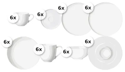 Produktbild von Kaffee- und Tafelservice 48 tlg. Skagen