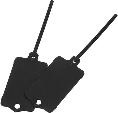 Imagen del producto de Paquete de 100 ganchos de identificación – Ganchos de plástico – Ganchos para etiquetas – Ganchos para etiquetas de envío – Ganchos para reciclaje – Longitud de 150 mm