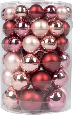 Produktbild von Weihnachtskugeln 60 Stk 4,5,6,7 cm Avenue of Romance