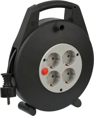 Immagine prodotto di BRENNENSTUHL Scatola portacavi Vario Line a 4 ingressi da 10 m H05VV-F 3G1,5, nero