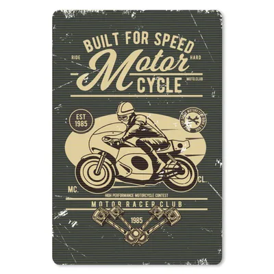 Produktbild von MuchoWow® Mauspad Mousepad Motorrad - Mann - Retro 40x60 cm - Mousepads - Maus Mat - Pad - Mausunterlage - Schreibtisch Accesoire