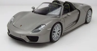 Produktbild von Welly 24055CG Porsche 918 Spyder Cabrio 2012 grau 1:24