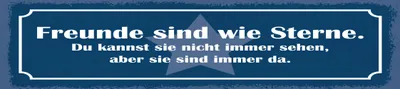 Produktbild von vianmo Blechschild 10x46 cm Freunde sind wie Sterne