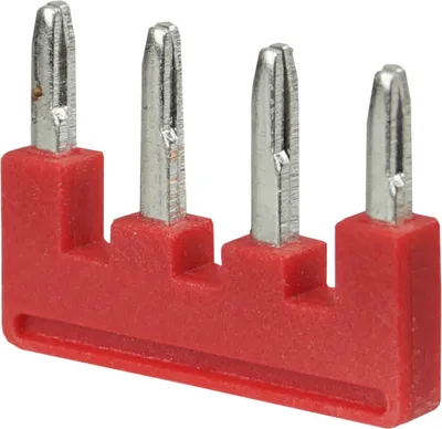 Produktbild von Steckbrücke für Schnellverbinder Reihenklemmen 5,2 mm² 4-polig rot