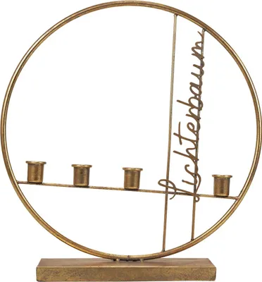 Produktbild von Kerzenhalter Ring Metall Dekoration für Tisch und Fensterbank