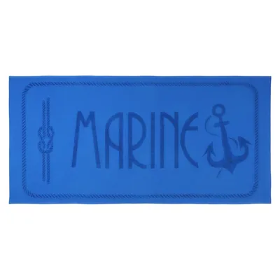 Produktbild von Anemoss Anchor Strandhandtuch, Badetuch für mehzweck Nutzung, Strand, Gym, saugfähiges und schnelles trockende Handtuch, für Damen und Herren, 100% Baumwolle, 70x140 cm, Mitternachtsblau