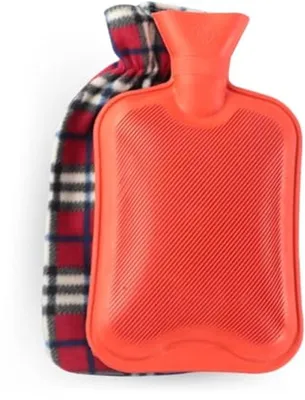 Wärmflasche mit weichem Bezug - 2L Heizkissen zur Schmerzlinderung