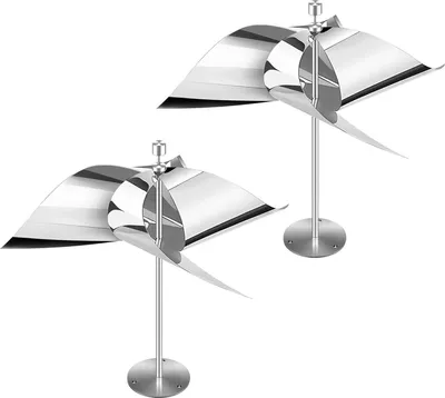 Obrázek produktu pro 2 kusy reflexních, větrem poháněných strašáků z nerezové oceli, multifunkční, reflexní, otočné zařízení na odhánění ptáků pro venkovní použití