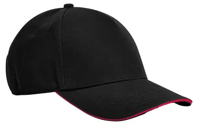Immagine prodotto di Beechfield - Cappellino da baseball "EarthAware Classic" con visiera sandwich FK2246 (taglia unica) (nero/rosso)