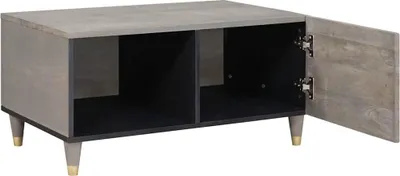 Image de vidaXL Table basse Gris 80 x 50 x 40 cm Bois massif Mango