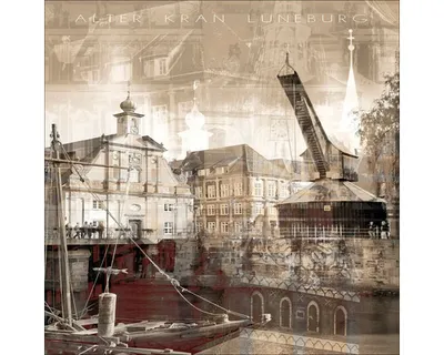Produktbild von Glasbild Lüneburg alter Kran II 20x20 cm