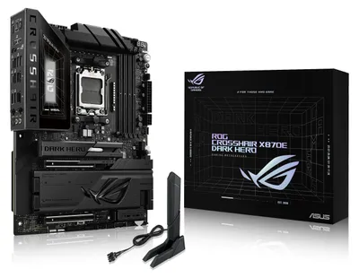 Immagine prodotto di Scheda madre ASUS ROG Crosshair X870E Dark Hero WIFI7, formato ATX, socket AM5, con porte HDMI e USB4