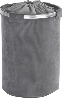 Produktbild von WENKO Wäsche Sammler CORDOBA Grau 68 L Korb Box Sack Aufbewahrung Sortierer Bad