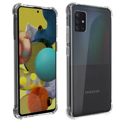 Produktbild von Akashi, Stoßfeste Silikon-Bumper-Hülle für Samsung Galaxy A51 5G, Transparent