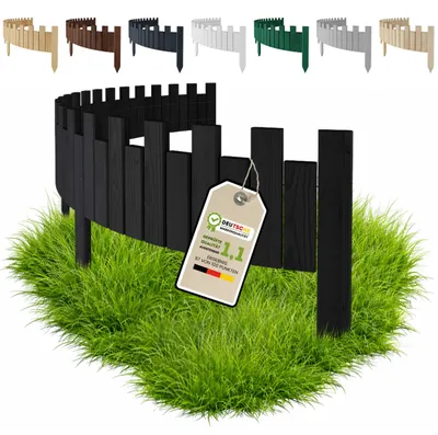 Immagine prodotto di Floranica Bordo Aiuole Flessibile 30 x 200 cm Nero Bordura per giardino Recinzione per Giardino Bordino da giardino