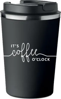 Obrázok produktu pre Prémiový termohrnček s potlačou COFFEE O'CLOCK na kávu 350ml KT_056