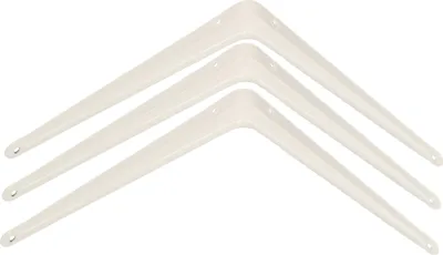 Productafbeelding van KOTARBAU® Set van 3 plankhoeken, 250 x 200 mm, plankdragers voor wandmontage, wit