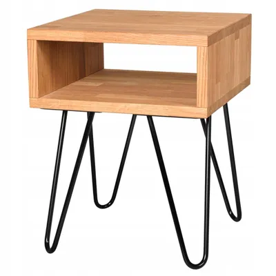 Produktbild von Nachttisch 40x44x35 Eiche, offenes Fach, Industrial-Stil