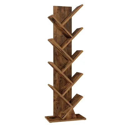 Produktbild von VASAGLE Standregal in Baumform, Bücherregal, 20 x 38 x 115,2 cm, braun