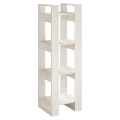 Image de vidaXL Bibliothèque/Séparation de pièce Blanc 41x35x125 cm Pin massif
