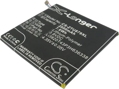 Produktbild von TECHTEK Akku Kompatibel mit [ZTE] A75, Blade L2, U879, U889, V879 Ersetzt Li3820T43P3H636338, für Li3820T43PH636338