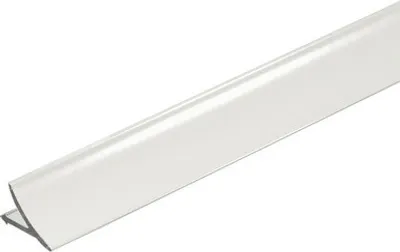Produktbild von Anschlussprofil T-Cove Aluminium weiß 250 cm Höhe 12 mm