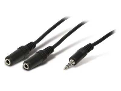 Produktbild von goobay Audio Y Adapterkabel 3,5 mm stereo schwarz 0,2 m