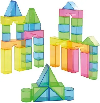 Produktbild von EDUPLAY 120301 50 Transparentblocks in Box, mehrfarbig, 51-teilig (1 Set)