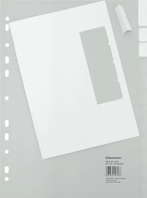 Produktbild von Register 1517 DIN A4 blanko volle Höhe 20 Blatt PP grau Packung mit 25 Stück