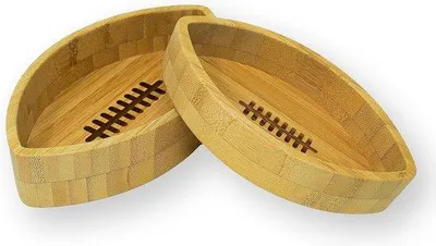 Productafbeelding van Bamboe schaaltjes, set van 2, voor snacks en zoetigheden