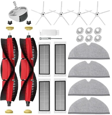 Ersatz-Zubehörset für Roborock S5 Max, S6, 2 Hauptbürsten, 4 Filter