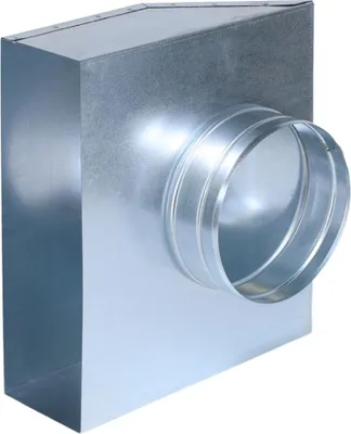 Produktbild von Flachkanal Übergang 90°, 300 x 90 mm auf Ø 150 mm