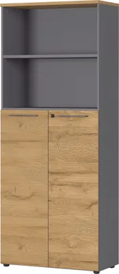 Produktbild von bümö Home Andratx Regalschrank - 5 Ordnerhöhen - Nachbildung: Graphit-Eiche