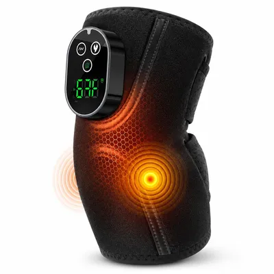 Produktbild von Wärme Massagegerät Ellenbogen, kabellose Vibrationsbandage mit Infrarot Wärmefunktion, 3000mAh Akku, verstellbar für Tennisarm und Sporterholung