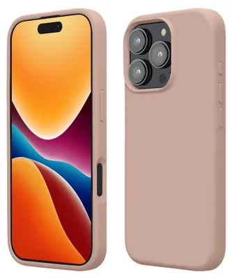 Produktbild von kwmobile Handyhülle für iPhone 16 Pro Max Hülle, für iPhone 16 Pro Max Case - Hülle Silikon - kabelloses Laden - Altrosa