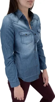 Produktbild von Diesel DE-PRATT Camicia Damen Jeanshemd Langarm RWAKQ-01