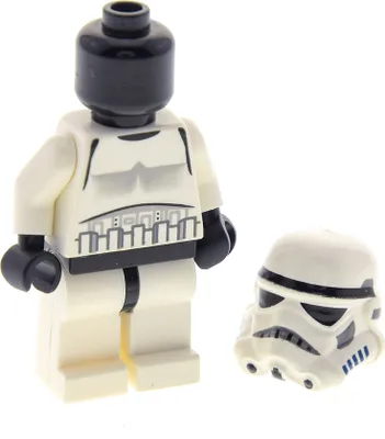 Produktbild von 1x Lego Minifigur Star Wars Stormtrooper weiß Kopf Helm Mund gepunktet sw0188