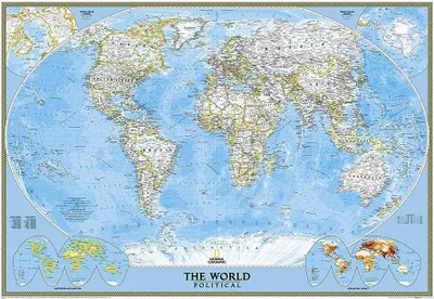 Produktbild von National Geographic World Wall Map - Classic (43.5 X 30.5 In)